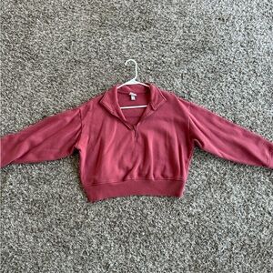 a new day Burgundy Half-Zip Sweater